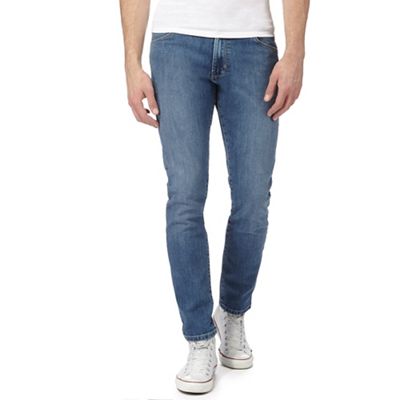 Light blue 'Larston' mid wash slim tapered jeans